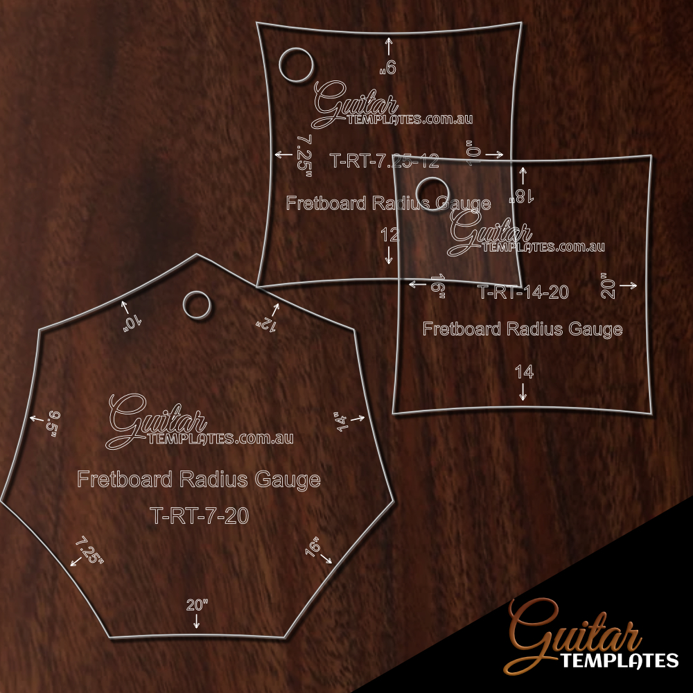 Fretboard Radius Guages Guitar Templates