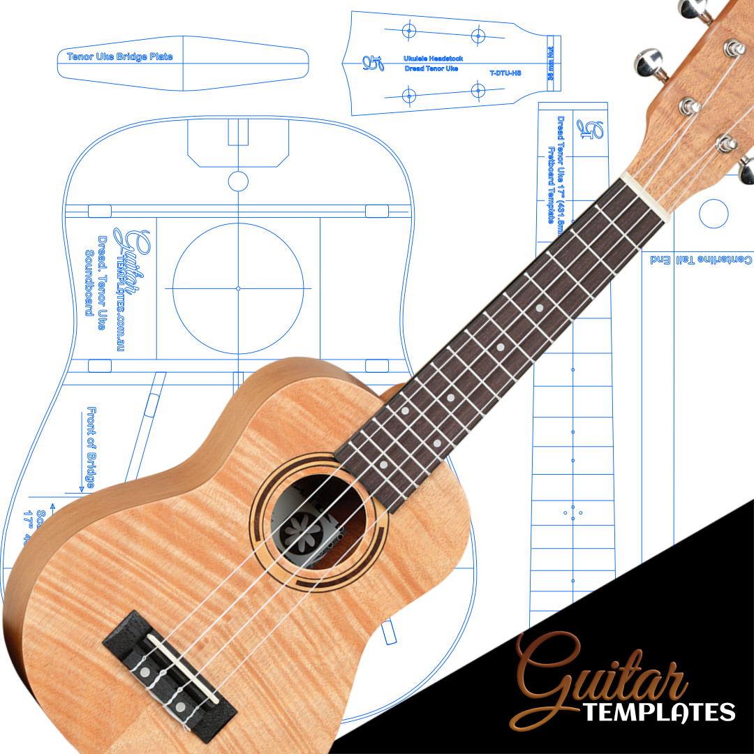 Dreadnought Ukulele Template Set (2 styles) - Guitar Templates