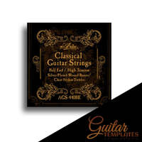 Aria Classical Nylon/Silver Ball End String Set (High Tension)