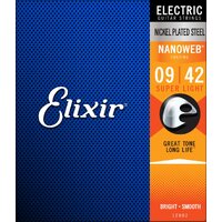 Elixir Super Light 9-42 12002 Nanoweb Electric  