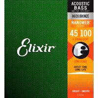 Elixir ACOUSTIC Bass LIGHT 45-100 14502 Nanoweb  80/20 Bronze 