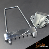 Chrome Trapeze style tailpiece for semi-acoustic and arch top guitars