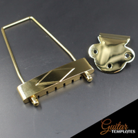 Gold Trapeze style tailpiece for semi-acoustic and arch top guitars