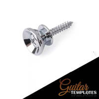 Strap Button - Chrome Single (Button+screw+washer)