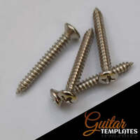 Chrome Pan Head 25mm Tremolo Bridge Mount Screws