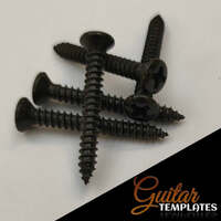 Black Pan Head 25mm Tremolo Bridge Mount Screws