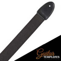 Black XTR 2" Cotton Web Guitar Straps