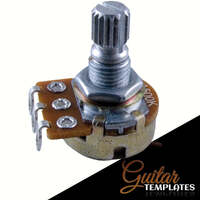 250kA Alpha, Audio, Knurled Shaft, 16mm Potentiometers