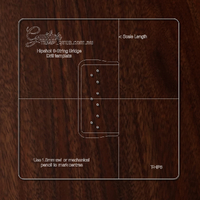 Bridge Layout Template for the Hipshot 6-String Bridge