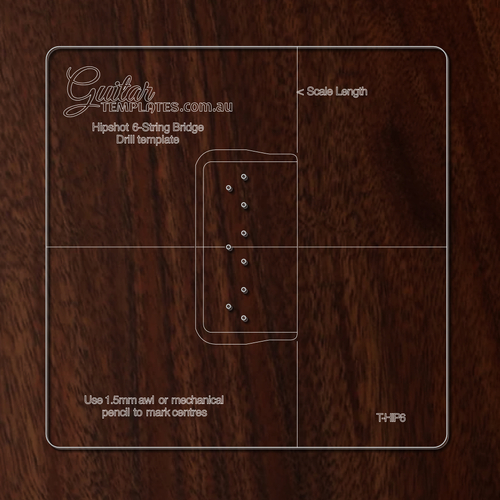 Bridge Layout Template for the Hipshot 6-String Bridge