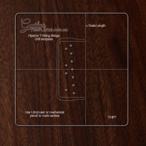 Bridge Layout Template for the Hipshot 7-String Bridge